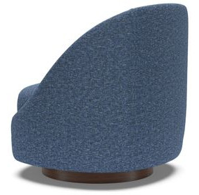 Genevieve Blue Upholstered Swivel Chair