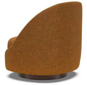Genevieve Orange Upholstered Swivel Chair