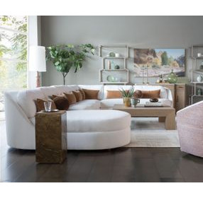 Ava White 4 Piece Modular Sectional with Pillows