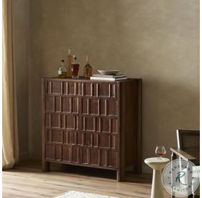 Ezri Cocoa Oak 2 Door Bar Cabinet