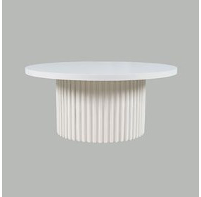 Auden White Round Occasional Table Set