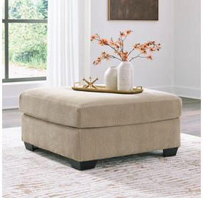 SimpleJoy Sand Upholstered Square Oversized Accent Ottoman