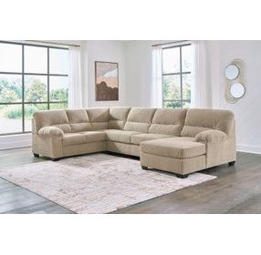 SimpleJoy Sand 3 Piece Modular Sectional with RAF Chaise