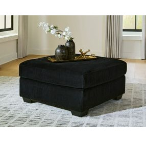 SimpleJoy Onyx Upholstered Square Oversized Accent Ottoman