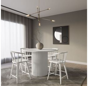 Auden White 5 Piece Counter Height Dining Set