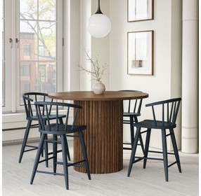 Auden Black and Chestnut 5 Piece Counter Height Dining Set