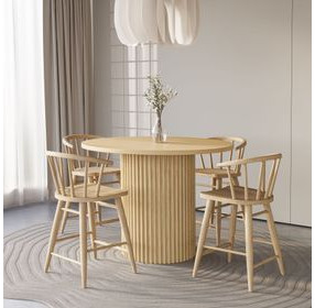 Auden Natural 5 Piece Counter Height Dining Set