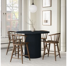 Auden Black 48" Round Counter Height Dining Table