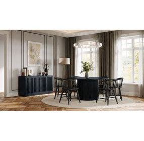 Auden Black 60" Round Dining Table