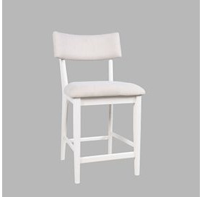 Beck White Upholstered Counter Height Stool Set of 2