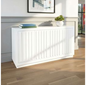 Maven White Fluted 4 Door Sideboard
