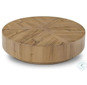 Renan Natural Reclaimed French Oak Round Occassional Table Set