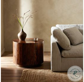 Renan Natural Morado Veneer Round End Table