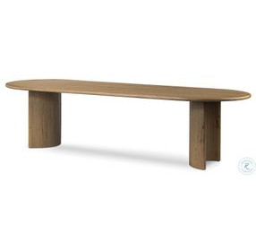 Paden Worn Oak Veneer 118" Oval Dining Table