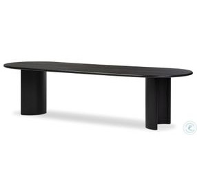 Paden Aged Black Acacia 118" Oval Dining Table