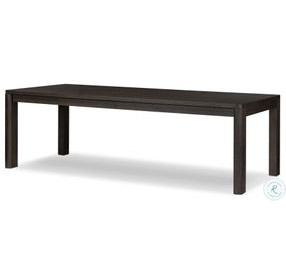 Noeline Cracked Smoked Black Veneer 116" Extendable Rectangular Dining Table
