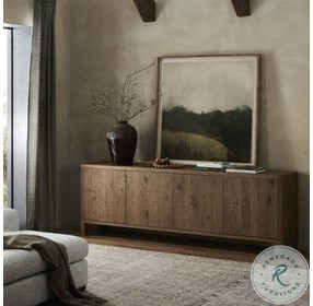 Noeline Resawn Worn Oak 4 Door Sideboard