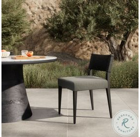 Ferris Arashi Graphite Outdoor Dining Chair Set of 2