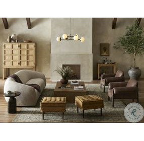 Channing Yuma Cream Performance Fabric Upholstered Living Room Set