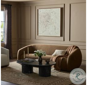 Channing Crypton Nomad Mushroom Performance Fabric 100" Upholstered Sofa