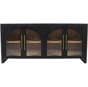 Archimedes Black 4 Door 70" Sideboard