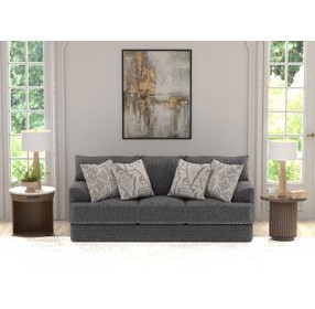 Tyson Slate 93" Sofa with Cuddler Cushions