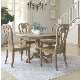 Camellia Manor Weathered Bisque Splat Back Side Chair Set of 2