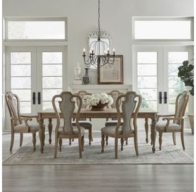 Camellia Manor Weathered Bisque 42" Round Dining Table