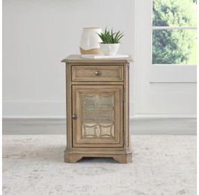 Magnolia Manor Weathered Bisque Rectangular Chairside Table