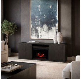 Laurel Creek Espresso 78" TV Stand with Electric Fireplace