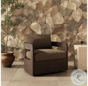 Jackson Ellor Brown Outdoor Swivel Chair