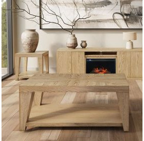 Laurel Creek Natural Rectangular Occasional Table Set with Storage