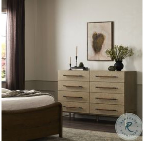Rosedale Yucca Oak Veneer 8 Drawer Dresser