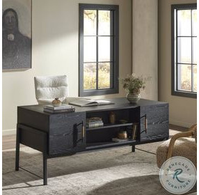 Rosedale Ebony Oak Veneer 3 Drawer Executive Desk