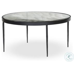 Yoko Clear Cast Glass Large Round Nesting Table