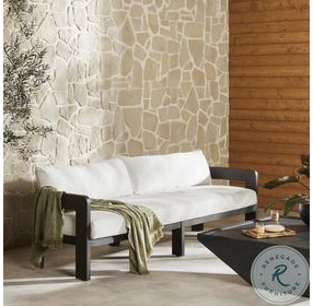 Jackson Alessi Linen 96" Upholstered Outdoor Metal Sofa