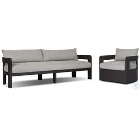 Jackson Concha Fog Upholstered Outdoor Metal Living Room Set