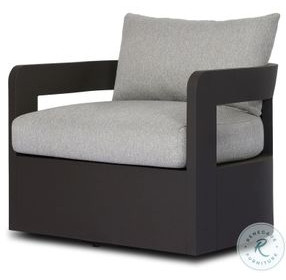 Jackson Concha Fog Outdoor Metal Swivel Chair