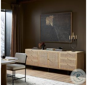 Carmel Natural Cane 2 Door Sideboard