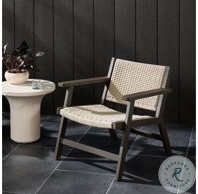 Delano Ivory Rope Outdoor Metal Chair