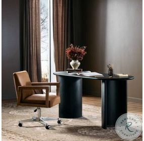 Paden Aged Black Acacia 65" Desk