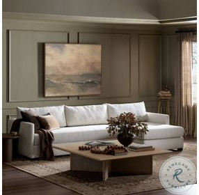 Wickham Alameda Snow Performance Fabric 2 Piece Right Arm Facing Sectional Chaise