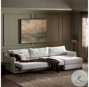 Wickham Alameda Snow Performance Fabric 2 Piece RAF Sleeper Sectional