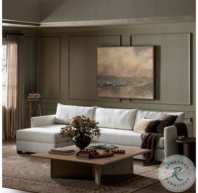 Wickham Alameda Snow Performance Fabric 2 Piece LAF Storage Sectional