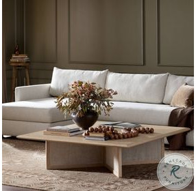 Rosenell Natural Oak Veneer Square Coffee Table