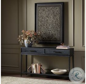 Rosenell Black Oak Veneer 60" Console Table