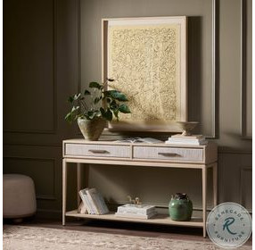 Rosenell Natural Oak Veneer 60" Console Table