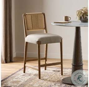 Rothler Alcala Wheat Performance Fabric Bar Stool