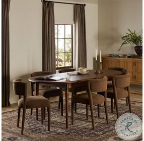 Harper Toasted Walnut 104" Extendable Oval Dining Table