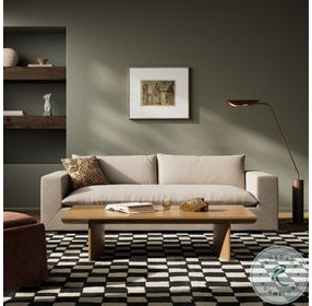 Grant Ashby Oatmeal Performance Fabric 94" Upholstered Sofa